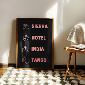 Shit Sign Language Print