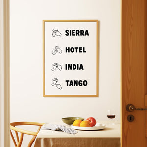 Shit Sign Language Print