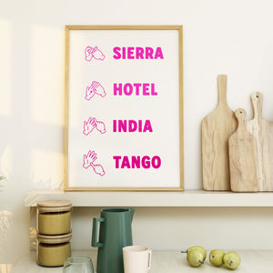Shit Sign Language Print