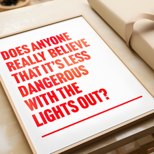 Load image into Gallery viewer, With The Lights Off Teen Spirit Print