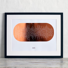 Load image into Gallery viewer, Solid Vertical Lines Morse Code Song Lyric Print