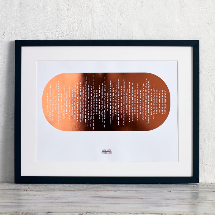 Solid Vertical Lines Morse Code Song Lyric Print