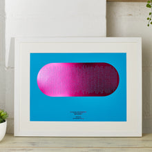 Load image into Gallery viewer, Solid Vertical Lines Morse Code Song Lyric Print