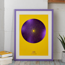 Load image into Gallery viewer, Solid Starburst Morse Code Song Lyric Print