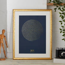 Load image into Gallery viewer, Spiral Morse Code Song Lyric Print