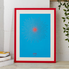 Load image into Gallery viewer, Starburst Morse Code Song Lyric Print