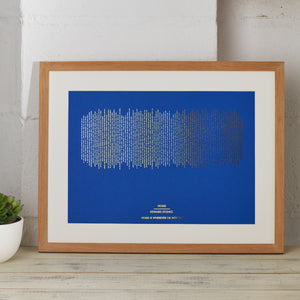 Vertical Lines Morse Code Song Lyric Print