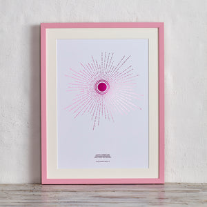 Starburst Morse Code Song Lyric Print