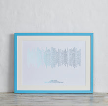 Load image into Gallery viewer, Vertical Lines Morse Code Song Lyric Print
