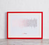 Vertical Lines Morse Code Song Lyric Print