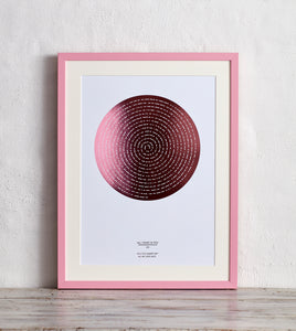 Solid Spiral Morse Code Song Lyric Print