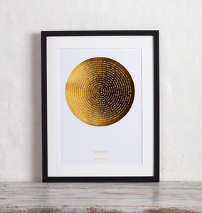 Solid Spiral Morse Code Song Lyric Print