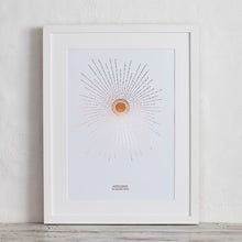 Load image into Gallery viewer, Starburst Morse Code Song Lyric Print