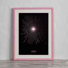 Load image into Gallery viewer, Starburst Morse Code Song Lyric Print