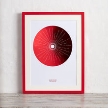 Load image into Gallery viewer, Solid Starburst Morse Code Song Lyric Print