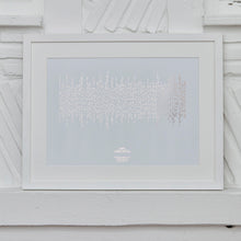 Load image into Gallery viewer, Vertical Lines Morse Code Song Lyric Print