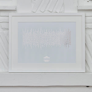 Vertical Lines Morse Code Song Lyric Print