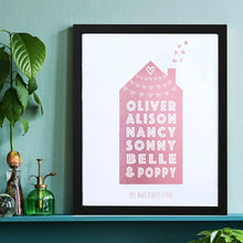 Load image into Gallery viewer, Personalised Family Home Print