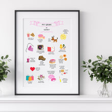Load image into Gallery viewer, Personalised Illustrated Grandma Print