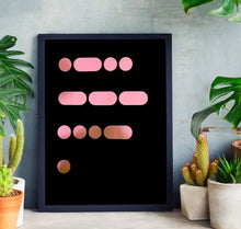 Load image into Gallery viewer, Morse Code Love Foil Print