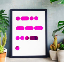 Load image into Gallery viewer, Morse Code Love Foil Print