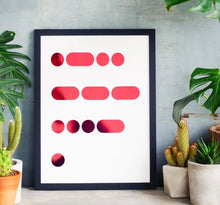 Load image into Gallery viewer, Morse Code Love Foil Print