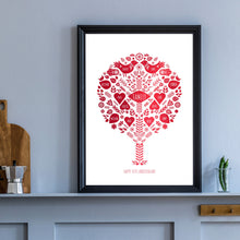 Load image into Gallery viewer, 40th Ruby Anniversary Family Tree Print