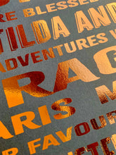 Load image into Gallery viewer, 8th Bronze Anniversary Our Story Foil Print