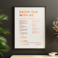 Load image into Gallery viewer, Personalised Favourite Song Lyrics Print