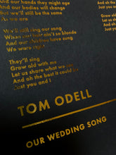 Load image into Gallery viewer, Personalised Favourite Song Lyrics Print
