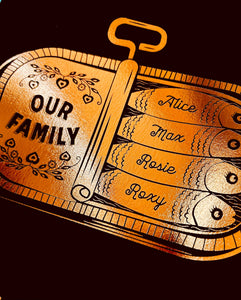 7th Copper Wedding Anniversary Sardine Print