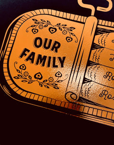 7th Copper Wedding Anniversary Sardine Print
