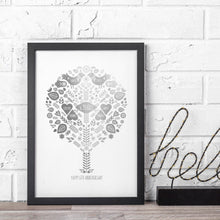 Load image into Gallery viewer, 6th Iron Wedding Anniversary Family Tree Print