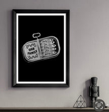 Load image into Gallery viewer, 11th Steel Wedding Anniversary Sardine Print