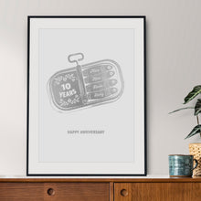 Load image into Gallery viewer, 10th Tin Wedding Anniversary Print