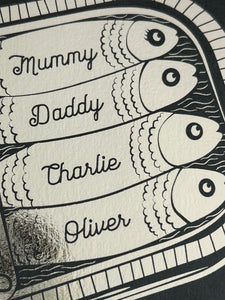 11th Steel Wedding Anniversary Sardine Print