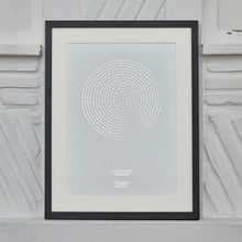 Load image into Gallery viewer, Spiral Morse Code Song Lyric Print