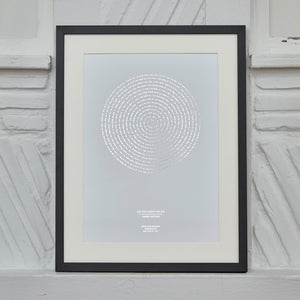 Spiral Morse Code Song Lyric Print